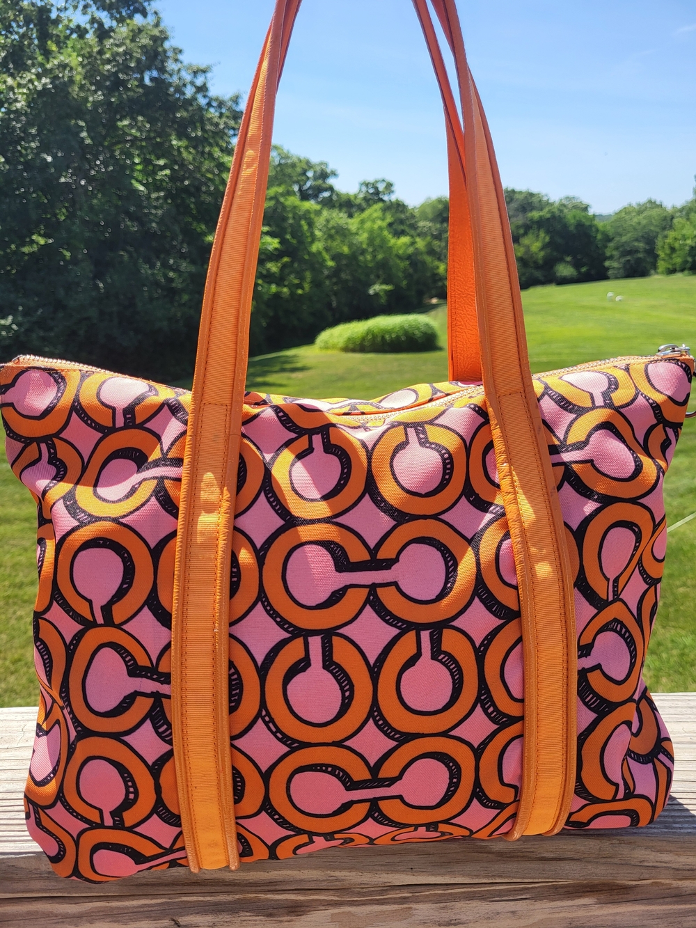 Coach Poppy 3D Optic Glam  Tote - Picture 3 of 9
